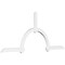 Ekena Millwork Ericson Architectural Grade PVC Gable Bracket, 108"W x 45"H x 2"D x 4"F, 10/12 Pitch GBP108X45X0204ERI00 - alternate 1
